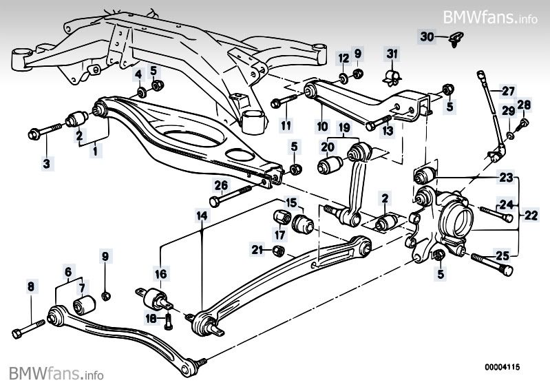 Bmw E39 Rear Suspension Diagram - Drivenhelios